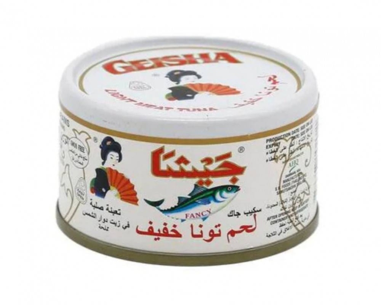 جيشا تونة لحم خفيف بالزيت النباتي 185 غم